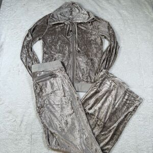 Vintage Y2K BCBG Maxazria 2 Piece Champagne Color Jogging Suit Outfit